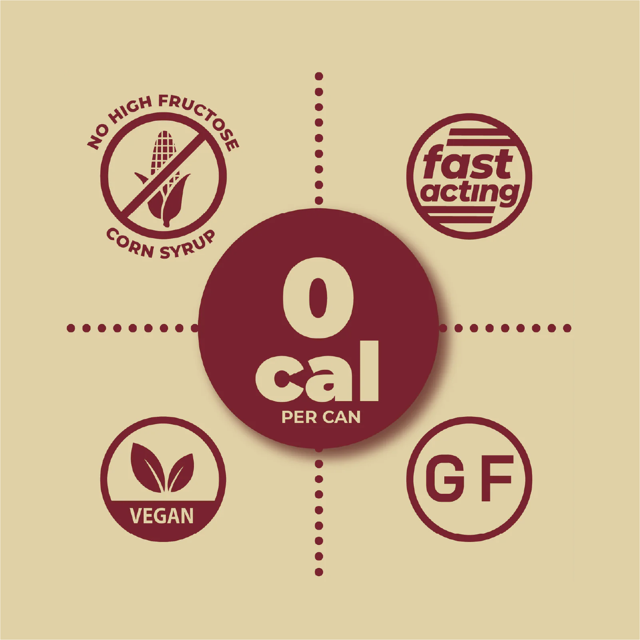 Graphic: Sweet Justice OG Cola Zero Sugar—zero calories, zero sugar, ‘1 can = 2 glasses of wine’ serving suggestion.