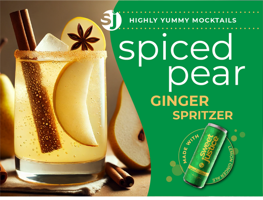 Spiced Pear Ginger Spritzer: A Christmas Mocktail